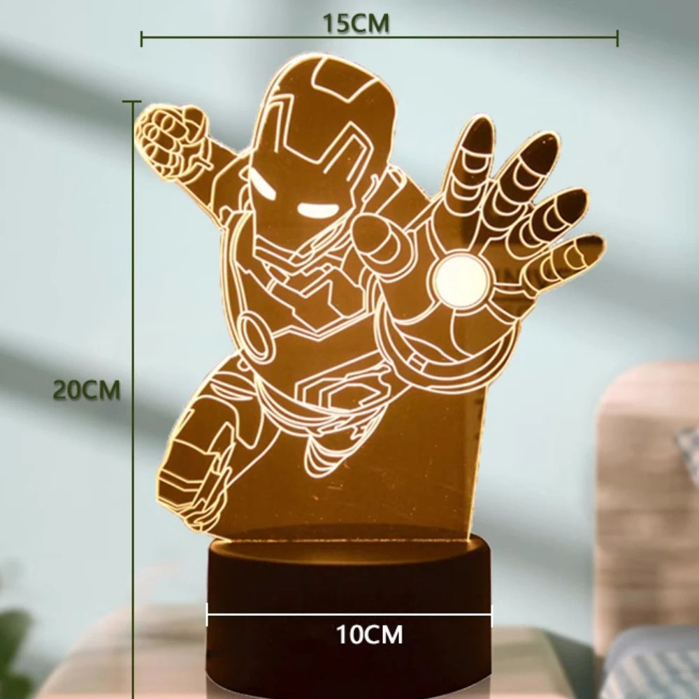 3D Superhero LED Night Light