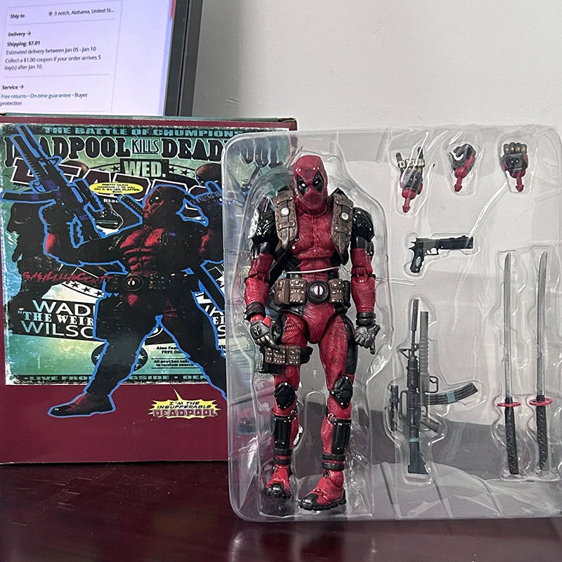 Yamaguchi Revoltech EPIC Deadpool Action Figure Ultimate X-Men Deadpool Super Hero Figure Toys Collectible Model Doll Gifts