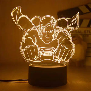 3D Superhero LED Night Light